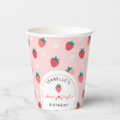 Berry eerste verjaardag 1e verjaardag meisje papieren bekers (Voorkant)