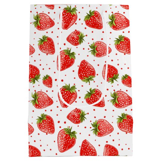Berry Eerste Verjaardag 1e Verjaardag Strawberry P Medium Cadeauzakje (Achterkant)