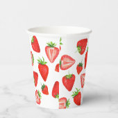 Berry Eerste Verjaardag Aardbei 1e Verjaardag Papieren Bekers (Rechts)