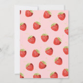 Berry Eerste Verjaardag Aardbei Meisje Kaart (Achterkant)