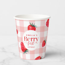 Berry Eerste Verjaardag Aardbei Meisje
