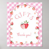 Berry Eerste Verjaardag Aardbeien Cadeaus Poster (Voorkant)