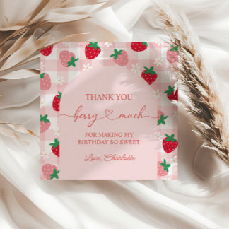Berry Eerste Verjaardag Favoriet Tags Aardbei Part Bedankjes Labels