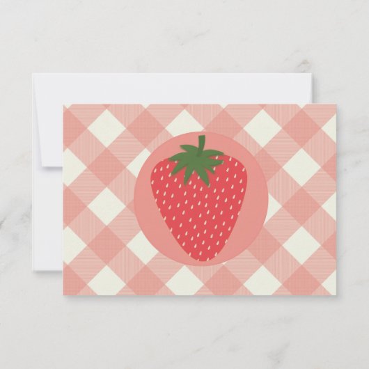 Berry eerste verjaardag flat dank u kaart (Achterkant)