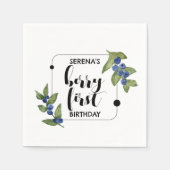 Berry eerste verjaardag kinderen | bosbes | minima servet (Voorkant)