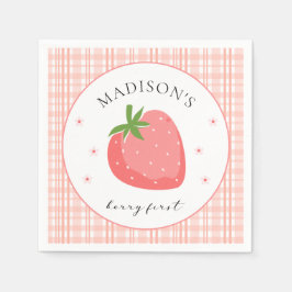 Berry Eerste Verjaardag Papier Servet Aardbeienfee
