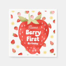 Berry eerste verjaardag papieren servetten