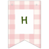 Berry Eerste Verjaardag Roze & Plaid Bunting Vlag Vlaggetjes (Tweede vlag)