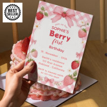Berry Eerste Verjaardag Uitnodiging