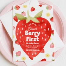 Berry Eerste Verjaardag Uitnodigingen