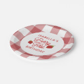 Berry Eerste Verjaardagspapier Bord (Gekanteld)