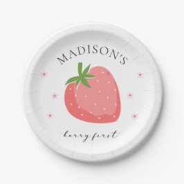 Berry Eerste Verjaardagspapier Borden Aardbeienfee Papieren Bordje