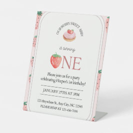 Berry enthousiast over bocht 1 reclamebord met voetstuk