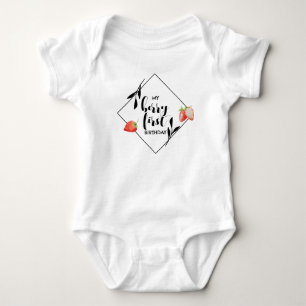 Berry First 1e verjaardag Aardbei Modern Romper