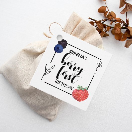 Berry First | 1e verjaardag | Gemengde bessen | Mi Bedankjes Labels