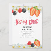 Berry First 1st Birthday Invitation (Devant)