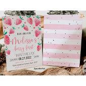 Berry First Birthda Invitation Anniversaire fraise