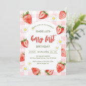 Berry First Birthday 1st Birthday Invitation (Debout devant)