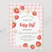 Berry First Birthday 1st Birthday Invitation (Devant / Derrière)