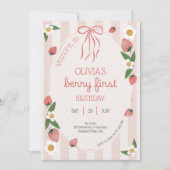  Berry First Birthday 1st Birthday Invitation (Devant)