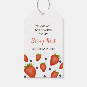 Berry First Birthday Cadeaulabel