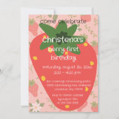 Berry First Birthday Invitation  (Devant)