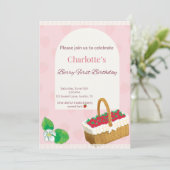 Berry First Birthday Invitation  (Debout devant)