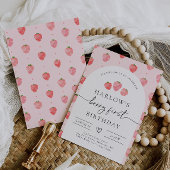 Berry First Birthday Invitation | Aardbei Kaart