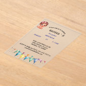 Berry First Birthday Invitation Acryl Uitnodigingen (Laagn)