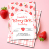 Berry First Birthday Invitation fraise