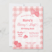 Berry First Birthday Invitation Kaart (Voorkant)