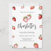 Berry First Birthday Invitation
