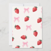 Berry First Birthday Invitation Kaart (Achterkant)