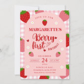 Berry First Birthday Invitation Modèle Berry 1er (Devant)