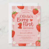 Berry First Birthday Invitation Modèle Berry 1er (Devant)