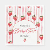 Berry First Birthday Napkins Servet (Voorkant)