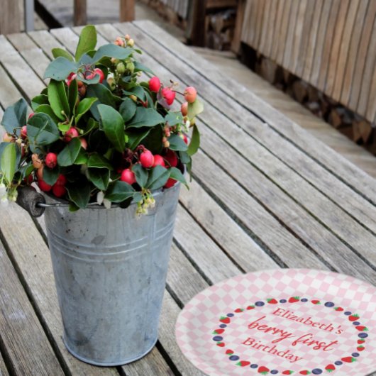 Berry First Birthday Papieren Bordje