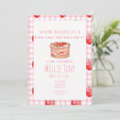 Berry First Birthday Party Invitation (Debout devant)