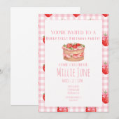 Berry First Birthday Party Invitation (Devant / Derrière)