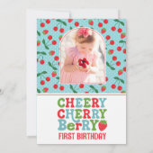Berry First Birthday Party Photo Invitation (Dos)