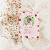 Berry First Birthday Photo Invitation