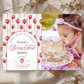 Berry First Birthday Photo Invitation