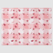 Berry First Birthday Red Gingham Bows Tissuepapier (Voorkant)