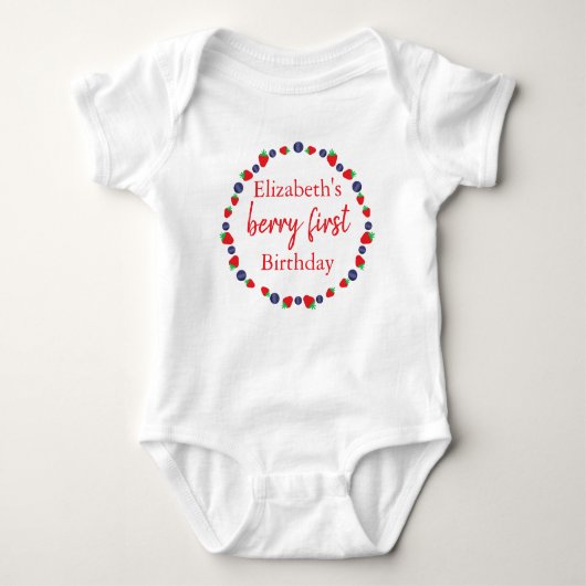 Berry First Birthday Romper (Voorkant)