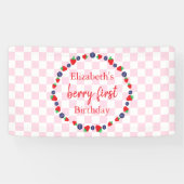 Berry First Birthday Spandoek (Horizontaal)