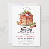Berry First Birthday Spring Summer Invitation (Devant)
