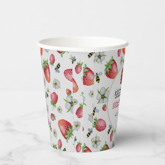 Berry First Birthday Strawberry Birthday Party Papieren Bekers (Rechts)