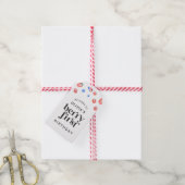 Berry First Birthday Strawberry Cadeaulabel (Met Touw)