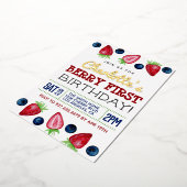 Berry First Birthday Strawberry Invitation (Rotation)