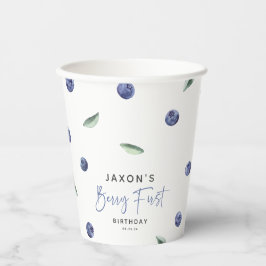 'Berry First' Blueberry 1e verjaardagsfeestje Papieren Bekers